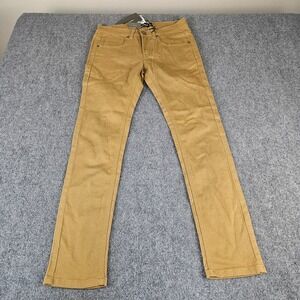 Royal Blue Mens Skinny Fit Denim Jeans Tan Brown 30x30 Style 8501 NWT